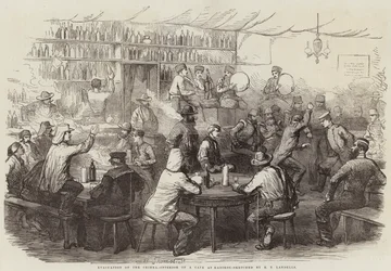 Evacuation of the Crimea, Interior of a Cafe at Kadikoi